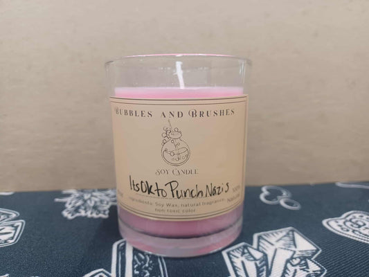 It's Okay to Punch Nazis Candle